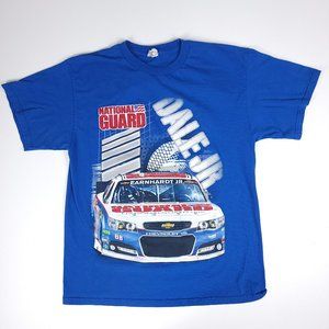 Dale Earnhardt Jr 88 NASCAR National Guard Blue Graphic T-Shirt Mens‎ Large